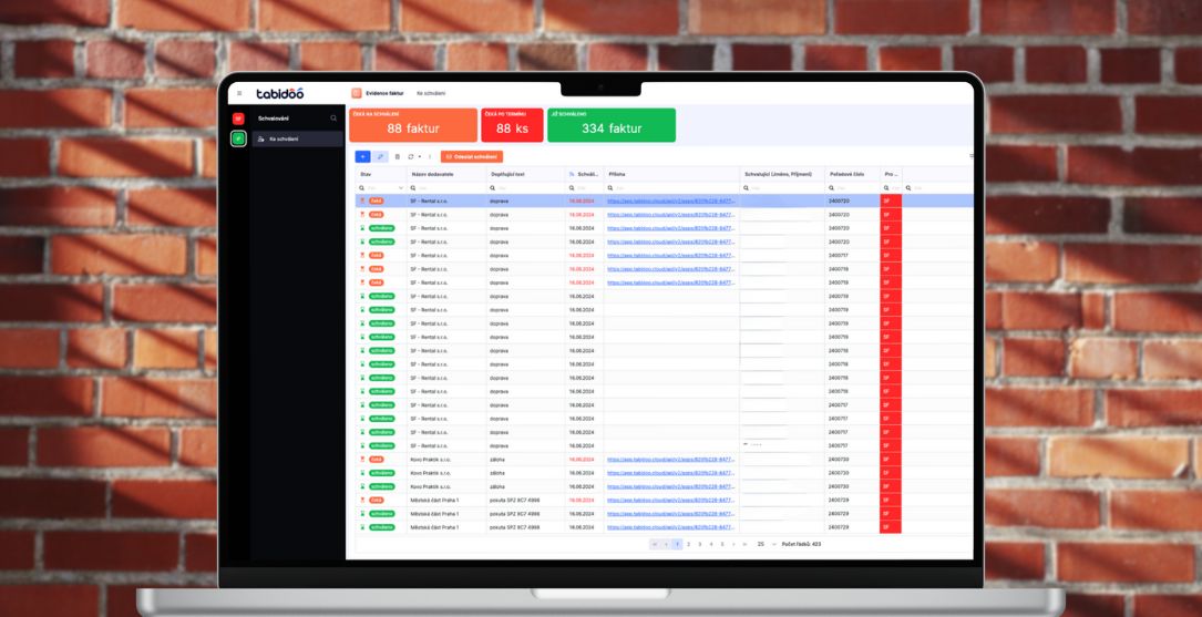 Obrázek k článku: Evidence a schvalování přijatých faktur v Tabidoo